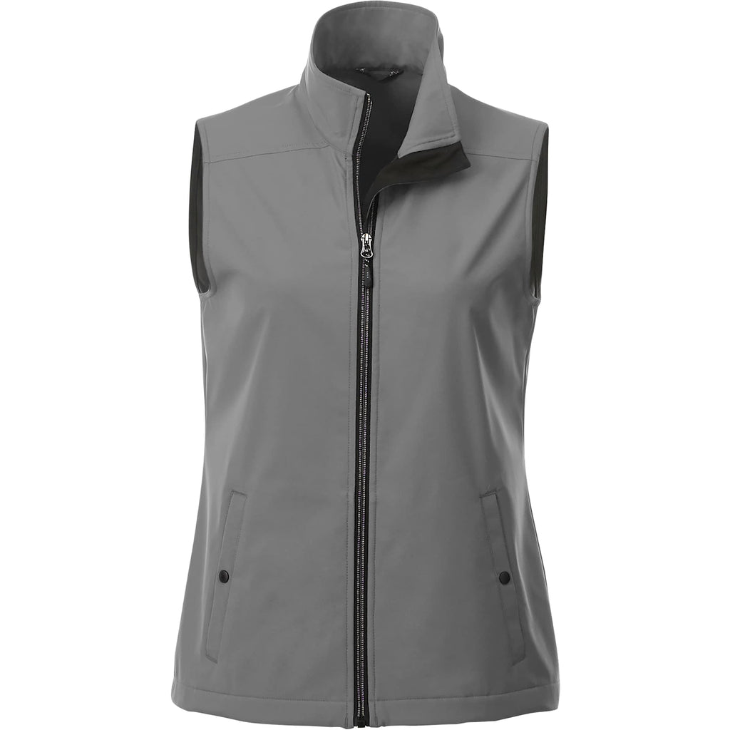 Warlow Waterproof Softshell Vest for Women Transfer - Quarry - Front Flat