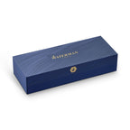 Waterman Hemisphere Ballpoint Pen, Blue Ink Laser Engraving - Stainless Steel - Silver Trim - View 4