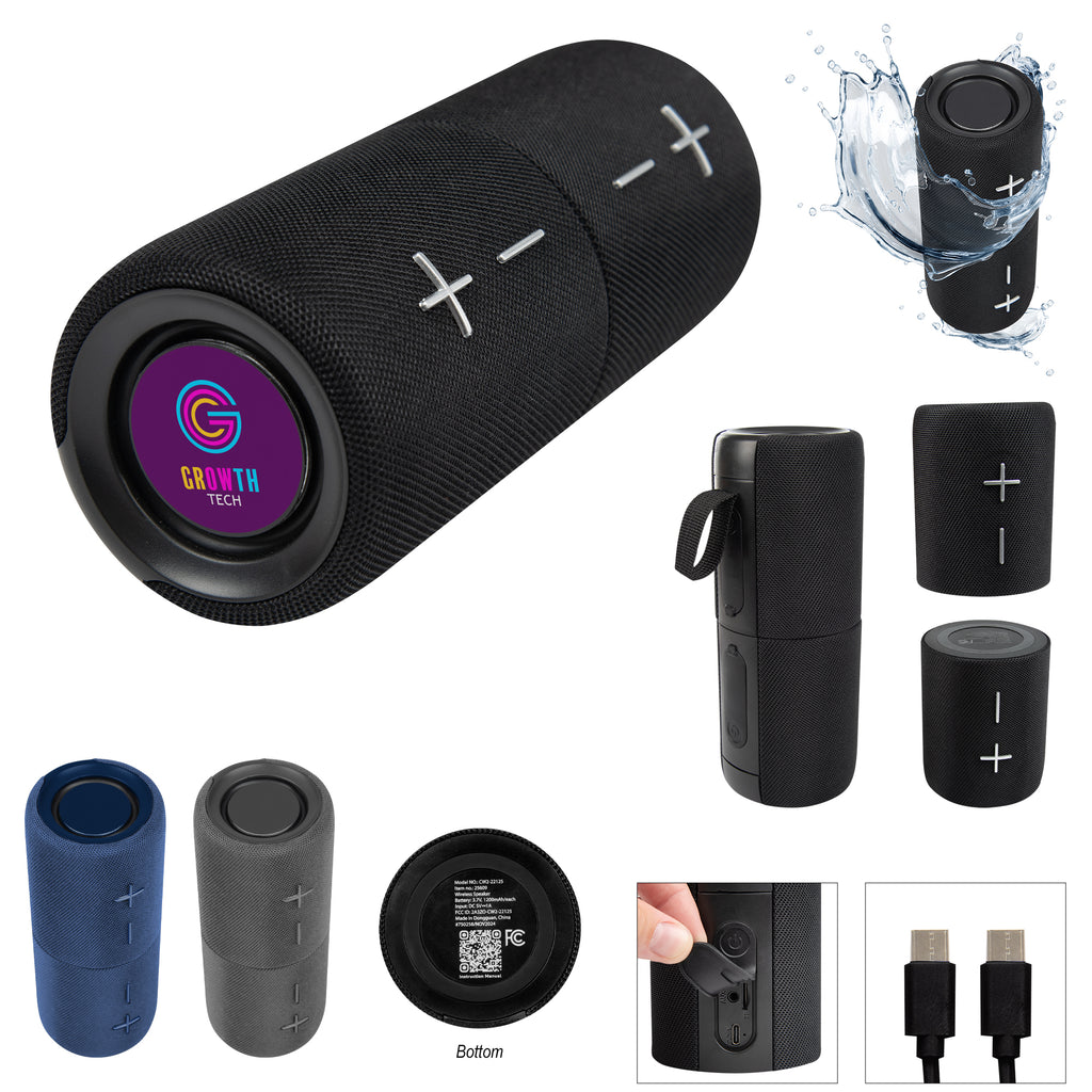 Waterproof Sound Split Speaker - Black