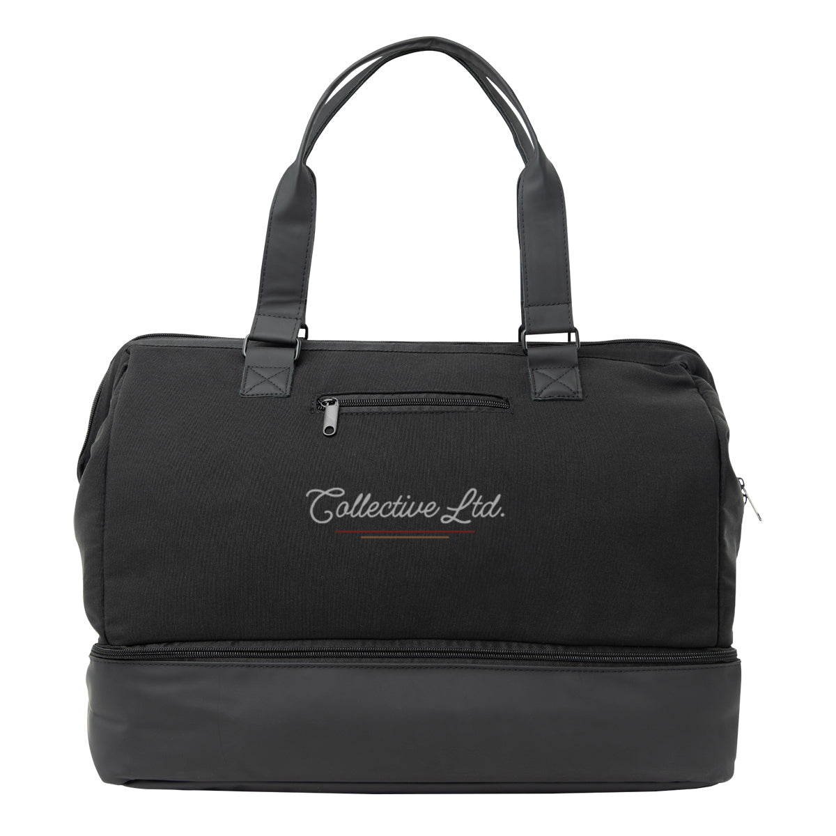 Weekender Travel Bag with Drop-Bottom - Black - Colorbrite