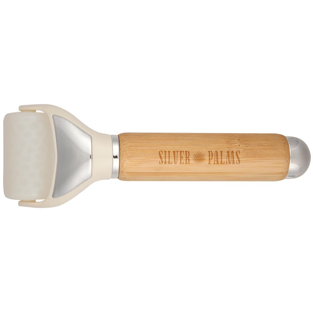 Wellable 3-in-1 Face and Body Roller Set with Bamboo Handle - Natural - Front 5