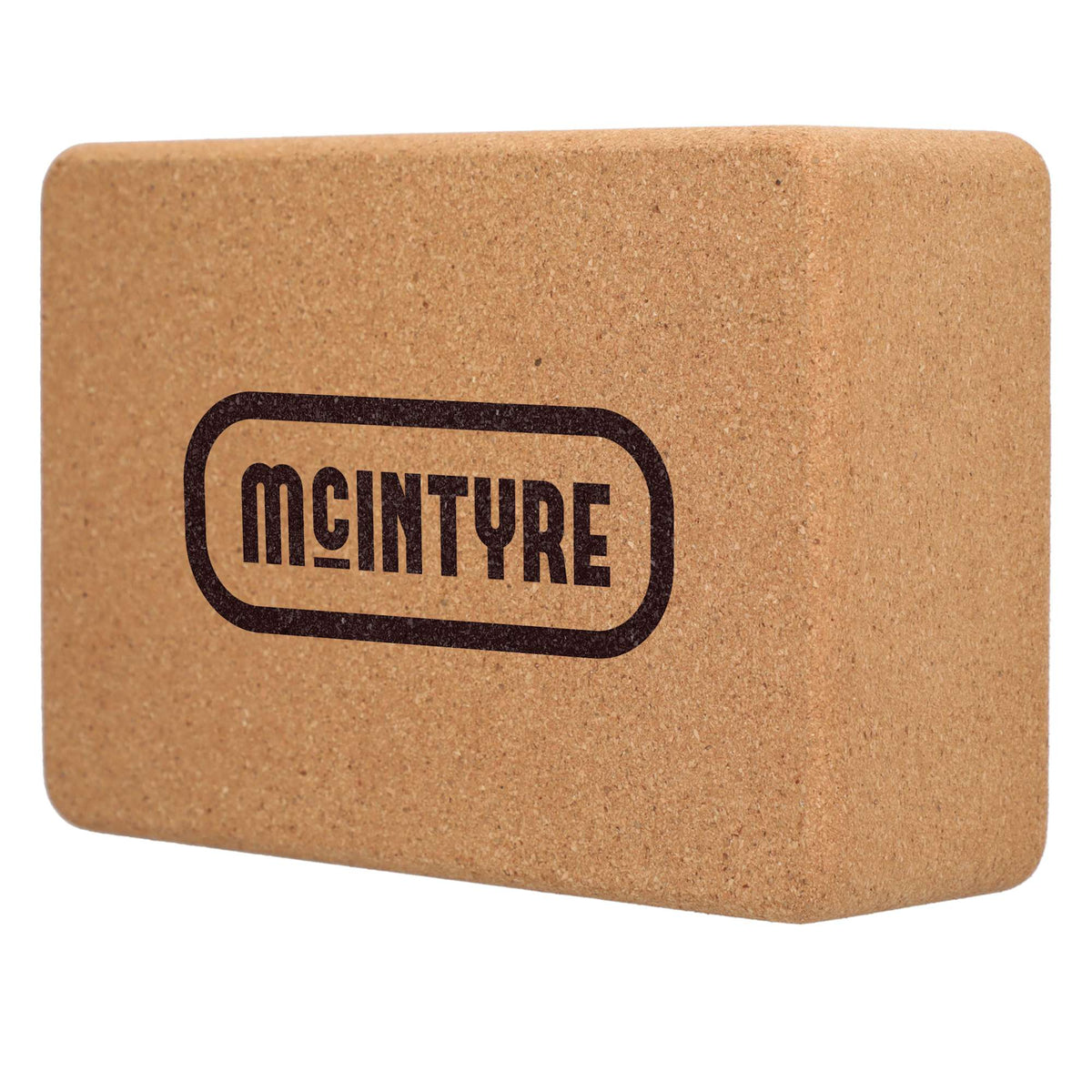 Wellable Natural Cork Yoga Block - Natural - Left Angle