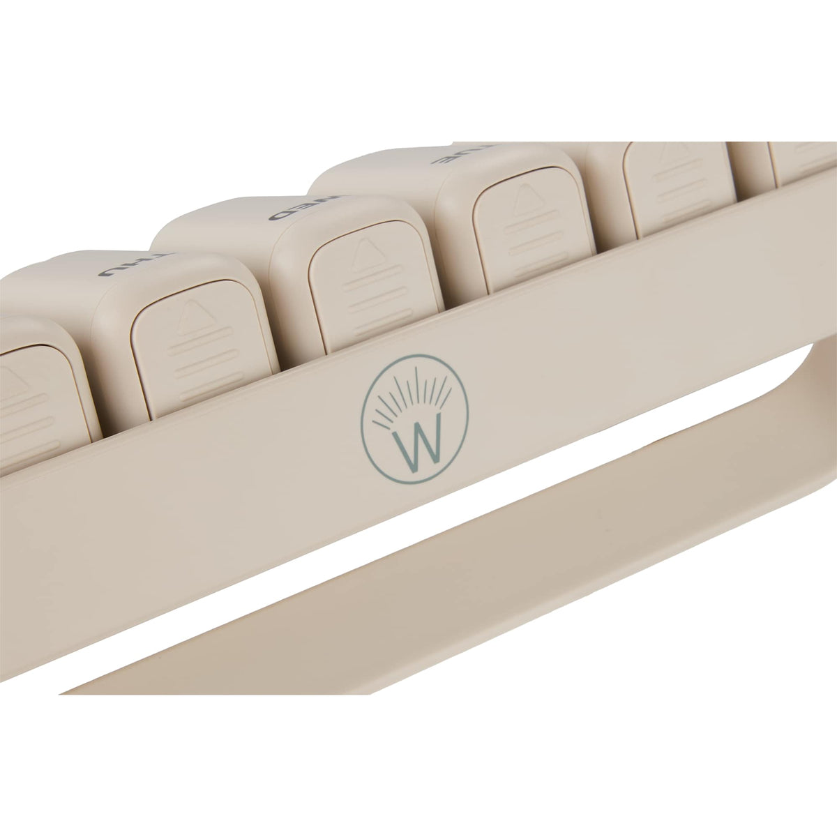 Wellable Pill and Supplement Organizer, 7 Day Full Color - Cream - Detail 2