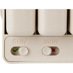 Wellable Pill and Supplement Organizer, 7 Day Full Color - Cream - Detail