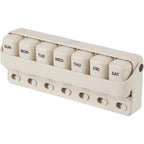 Wellable Pill and Supplement Organizer, 7 Day Full Color - Cream - Left Angle