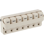 Wellable Pill and Supplement Organizer, 7 Day Full Color - Cream - Right Angle