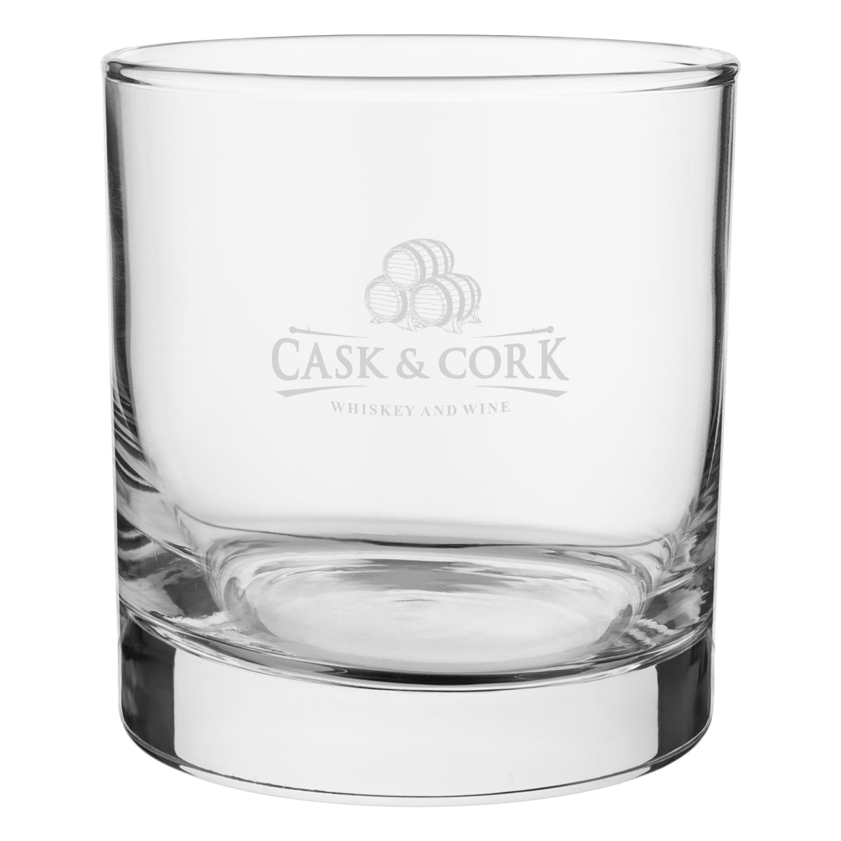 Whiskey Glass, 8 oz - Etched