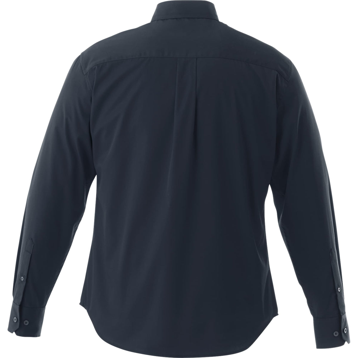 Wilshire Long Sleeve Twill Work Shirt for Tall Men Transfer - Navy - Back Flat