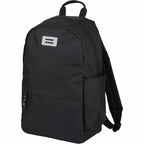 Wink Recycled Laptop Backpack, 15 Inch Embroidery - Black - Left Angle