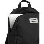 Wink Recycled Laptop Backpack, 15 Inch Embroidery - Black - Propped 2
