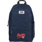 Wink Recycled Laptop Backpack, 15 Inch Embroidery - Navy - Front