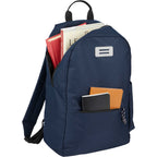 Wink Recycled Laptop Backpack, 15 Inch Full Color - Navy - Propped 2