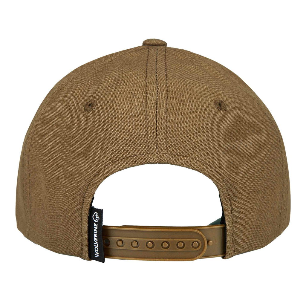 Wolverine Six Panel Cap, Grey Claw Label Embroidery - Chestnut - Back