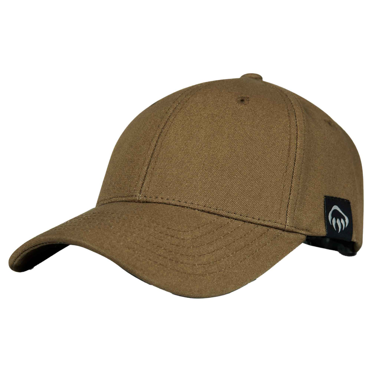 Wolverine Six Panel Cap, Grey Claw Label Embroidery - Chestnut - Right Angle 2