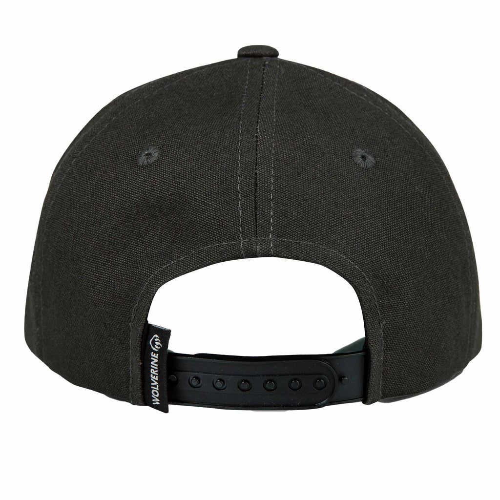 Wolverine Six Panel Cap, Grey Claw Label Embroidery - Onyx - Back