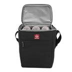 Wolverine Vertical Canvas Cooler for 12 Cans Embroidery - Black - Open Front