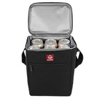 Wolverine Vertical Canvas Cooler for 12 Cans Transfer - Black - Open Front 3