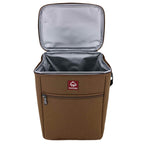 Wolverine Vertical Canvas Cooler for 12 Cans Transfer - Chestnut - Open Front 2