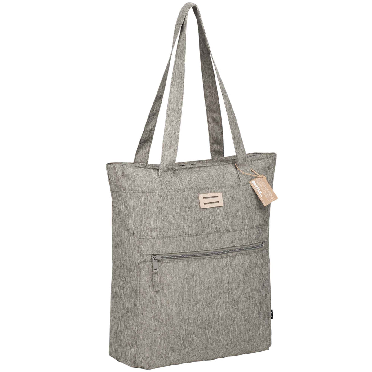 Work Anywhere Laptop Tote in Recycled Polyester - Gray - Right Angle
