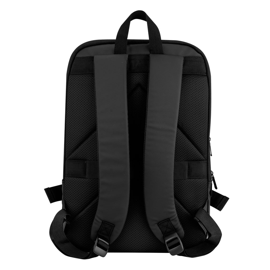 Yosemite Backpack with Removable Belt Bag in Recycled PET - Black - Back