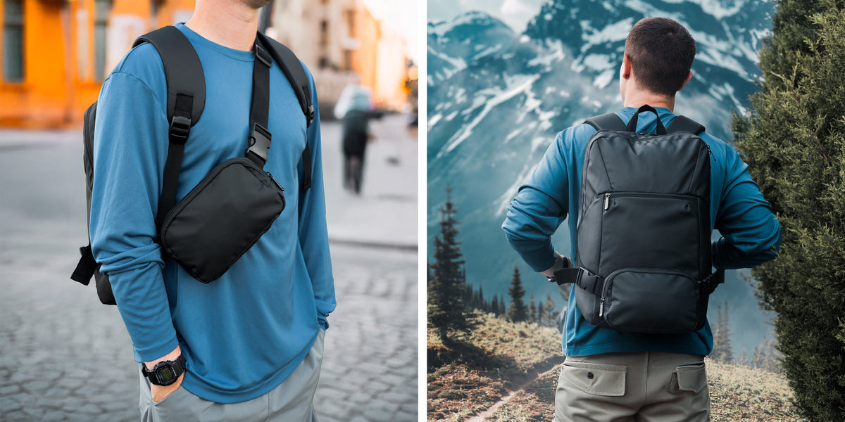 Yosemite Backpack with Removable Belt Bag in Recycled PET - Lifestyle_Blank