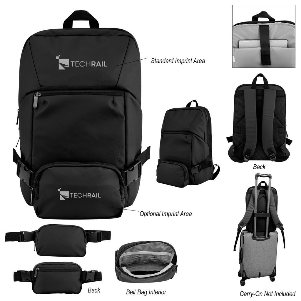 Yosemite Backpack with Removable Belt Bag in Recycled PET - Yosemite rPET Backpack With Removeable Belt Bag
