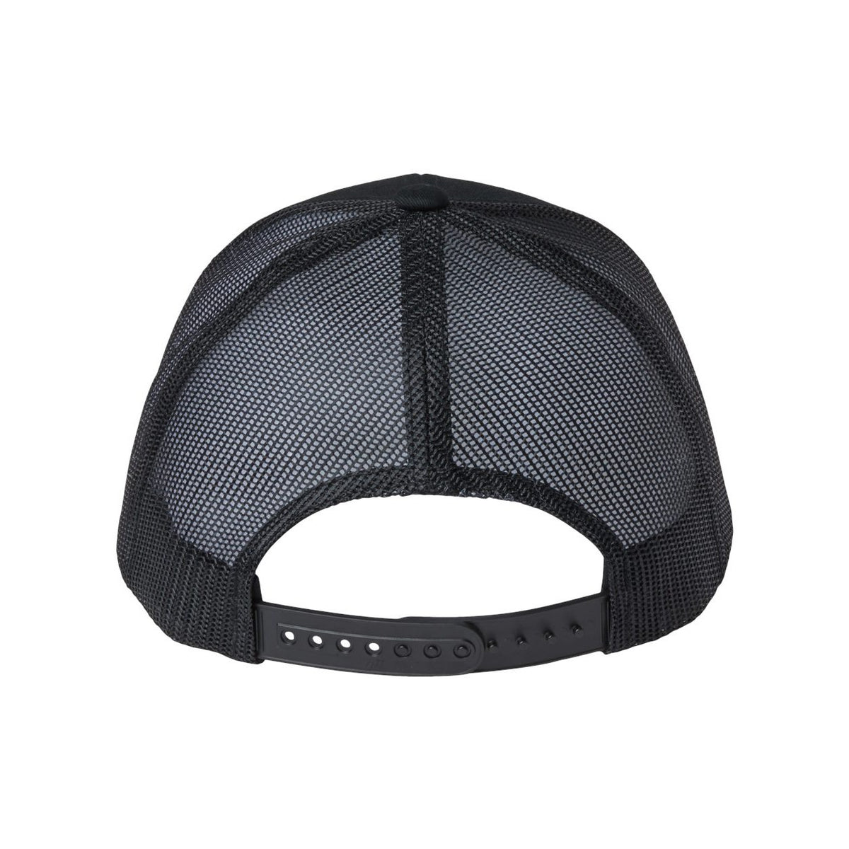 YP Classics Sustainable Retro Trucker Cap Full Color - Black - Back