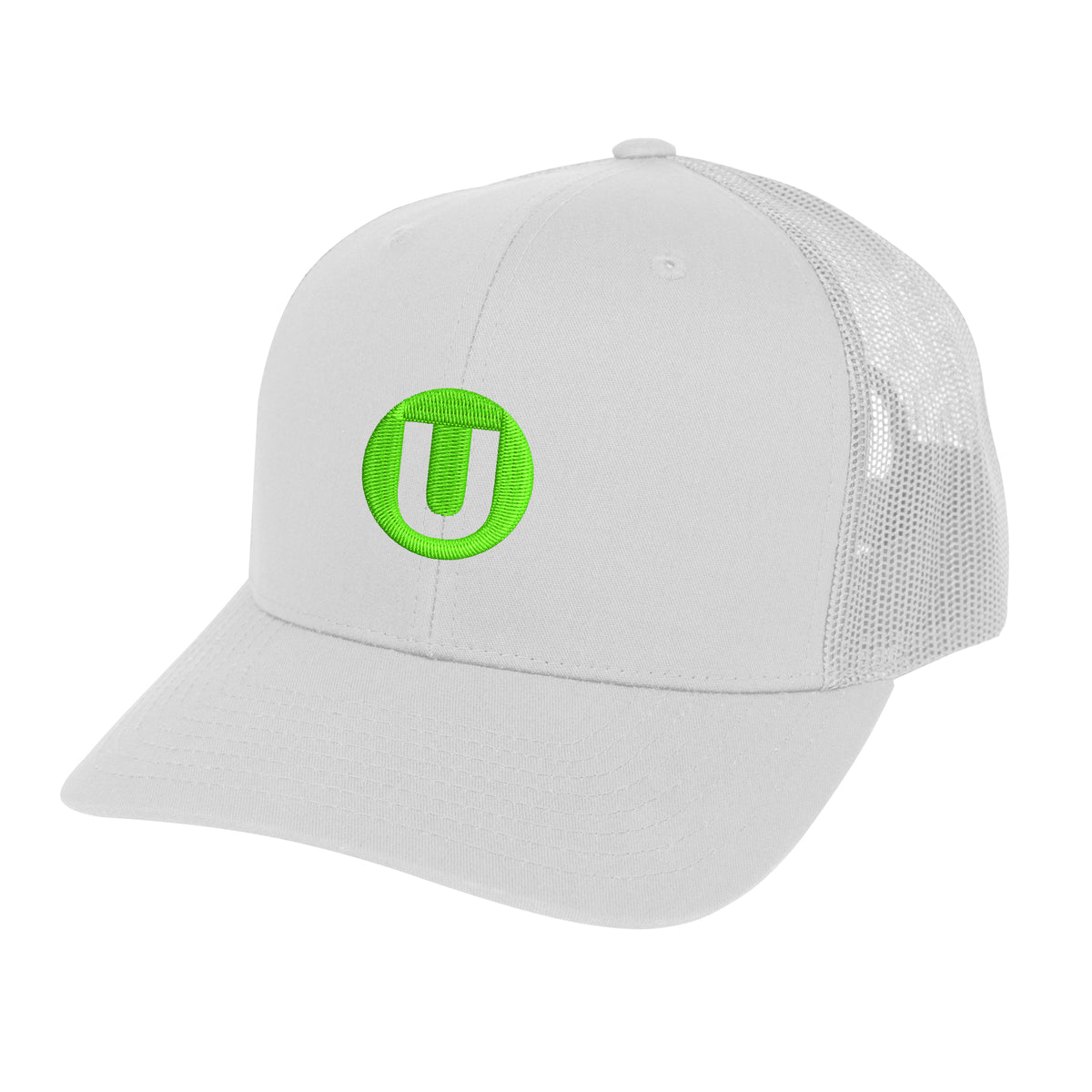 YP Classics Trucker Cap, Retro - White - Embroidery