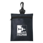 Zippered Pouch, Non-Woven - Black - Silk Screen